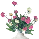 Small Carnations Artificial Flowers Light Pink-White