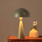 Hoa Sphere Table Lamp, Modern Scandinavian Design Bedside Lamp, Premium Metallic Finish Desk Lamp, Easy Installation-Terracotta