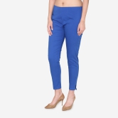 Women's Cotton Formal Trousers - True Blue True Blue 3XL