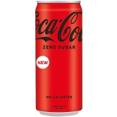 Coca Cola Zero Sugar Coke No Calories Refreshing Soft Drink - 300 ml