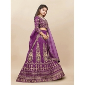 A TO Z CART Purple Silk Girls Lehenga Choli Set ( Pack of 1 ) - None