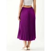 JASH CREATION Magenta Polyester Womens Flared Skirt ( Pack of 1 ) - None