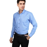 Supersquad Cotton Blend Regular Fit Full Sleeves Mens Formal Shirt - Light Blue ( Pack of 1 ) - None