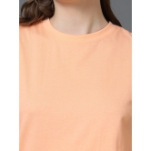 Women Solid Oversized T-Shirt, PEACH-XL / Peach