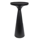 Drink End Table with Black Finish-Black