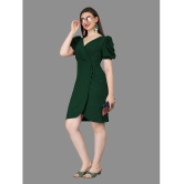 Apnisha Polyester Solid Above Knee Womens Bodycon Dress - Green ( Pack of 1 ) - None