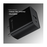 Portronics Type C 3A Wall Charger - Black