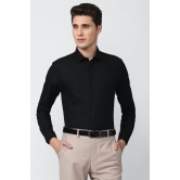 Men Black Slim Fit Formal Full Sleeves Formal Shirt