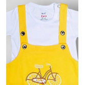 Sathiyas - Yellow Cotton Baby Boy Dungaree Sets ( Pack of 1 ) - None