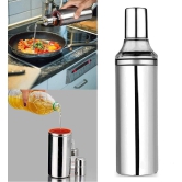 KAVISON Stainless Steel Oil Dispenser Bottle, Leakproof Oil Dispenser Bottle Pot for Kitchen Cooking Restaurant Oil Nozzle Dropper Container (1L)