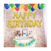 Party Propz Happy Birthday Decoration Kit with LED balloons & Foil Balloon Banner - Set of 40 - Multi-Color