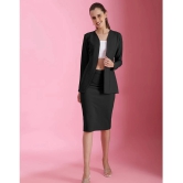 Selvia Black Solid Skirt Top Set - None