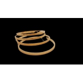 Gold Plated Stylish Glossy Finish Metal Bangle Set of 4 for Women and Girls