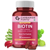 Carbamide Forte Biotin Supplement with 50 Multivitamin Ingredients for Women & Men - 90 Veg Tablets