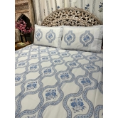 Hand Block Cotton Bedsheet | Neeljaal Bedsheet-Super King