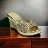 PARTY WEAR GOLDEN WEDGES