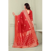 ofline selection - Red Cotton Blend Saree With Blouse Piece ( Pack of 1 ) - Red