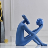 Self Refection Man Figurine-Blue