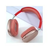 OLIVEOPS P9 Red1 Headphones Bluetooth Bluetooth Headphone On Ear 4 Hours Playback Active Noise cancellation IPX4(Splash & Sweat Proof) Red