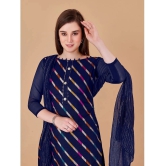 Apnisha - Unstitched Navy Blue Cotton Dress Material ( Pack of 1 ) - Navy Blue