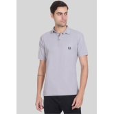 LEEBONEE - Light Grey Cotton Blend Regular Fit Men's Polo T Shirt ( Pack of 1 ) - None