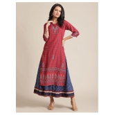 KSUT Red Viscose Straight Kurti - Single - S