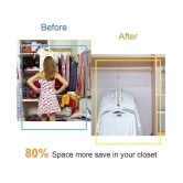 House of Quirk Multifunctional Hanger for 360 Degrees Rotatable Hook,Coat Hangers Folding Clothes Hanger