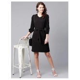 Zima Leto Polyester Black A- line Dress - Single - XS