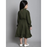 MINI & MING Girls Round Neck A-Line Midi Dress