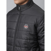 Rodamo Men Black Windcheater Open Front Jacket