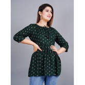 SIPET - Green Rayon Women''s Ethnic Peplum Top ( Pack of 1 ) - None