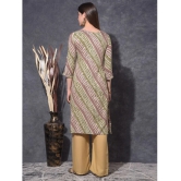 Mamoose Rayon Striped Straight Womens Kurti - Brown ( Pack of 1 ) - None