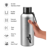 Milton Aura 750 Thermosteel Bottle, 750 ml, Silver | 24 Hours Hot and Cold | Easy to Carry | Rust Proof | Leak Proof | Tea | Coffee | Office| Gym | Home | Kitchen | Hiking | Trekking | Trave