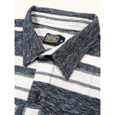 Striped Black Full Sleeve Shirt-XL / Black