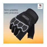 ZAYSOO Gray Nylon Mens Biker Gloves ( Pack of 1 ) - Gray