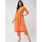 Pannkh - Orange Polyester Womens Nayra Kurti ( Pack of 1 ) - None