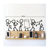 Asmi Collection Funny Party Dance Wall Sticker ( 25 x 70 cms )