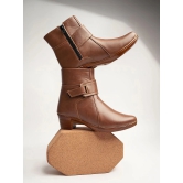 Shoetopia Brown Womens Ankle Length Boots - None