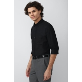 Men Black Regular Fit Formal Full Sleeves Formal Shirt