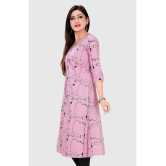 Meher Impex - Pink Cotton Blend Womens A-line Kurti ( Pack of 1 ) - None