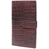 samtroh Croco Desing Leather Brown Passport Holder - Brown