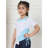 MINI & MING Cold-Shoulder Layered Cotton Top