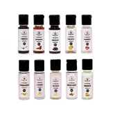 Bakefrillz Food Flavour Essence | Pack of 10 (30 ml x 10) - Vanilla, Strawberry, Butterscotch, Pineapple, Chocolate, Mango, Mix Fruit, Cardamom, Lemon & Orange