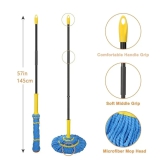 Self-Wringing Twist Mops for Floor Cleaning, Microfiber Floor mop