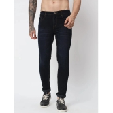 AngelFab Skinny Fit Faded Mens Jeans - Black ( Pack of 1 ) - None