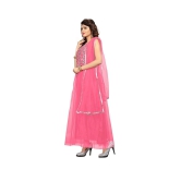 VKARAN Women's Net Anarkali Dress Material