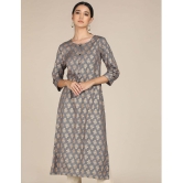 Karigari - Straight Rayon Grey Women's Kurti ( Pack of 1 ) - None