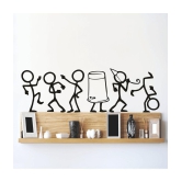 Asmi Collection Funny Party Dance Wall Sticker ( 25 x 70 cms )