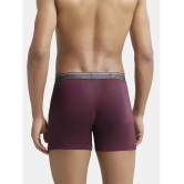 Jockey 8009 Men Super Combed Cotton Rib Solid Boxer Brief - Wine Tasting - None