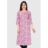 Meher Impex - Pink Cotton Blend Womens A-line Kurti ( Pack of 1 ) - None